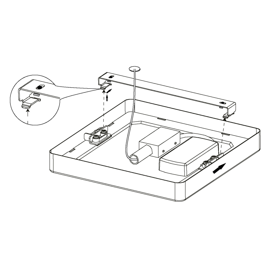 Eglo - Candeeiro de tecto LED/20W/230V 28,5x28,5 cm
