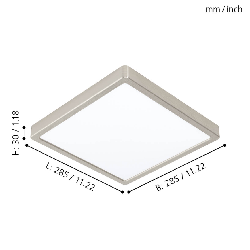 Eglo - Candeeiro de tecto LED/20W/230V 28,5x28,5 cm