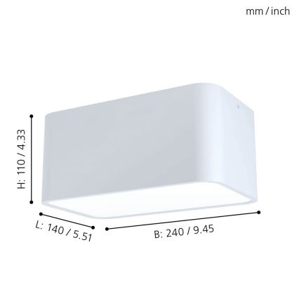 Eglo - Luz de teto 2xE27/28W/230V