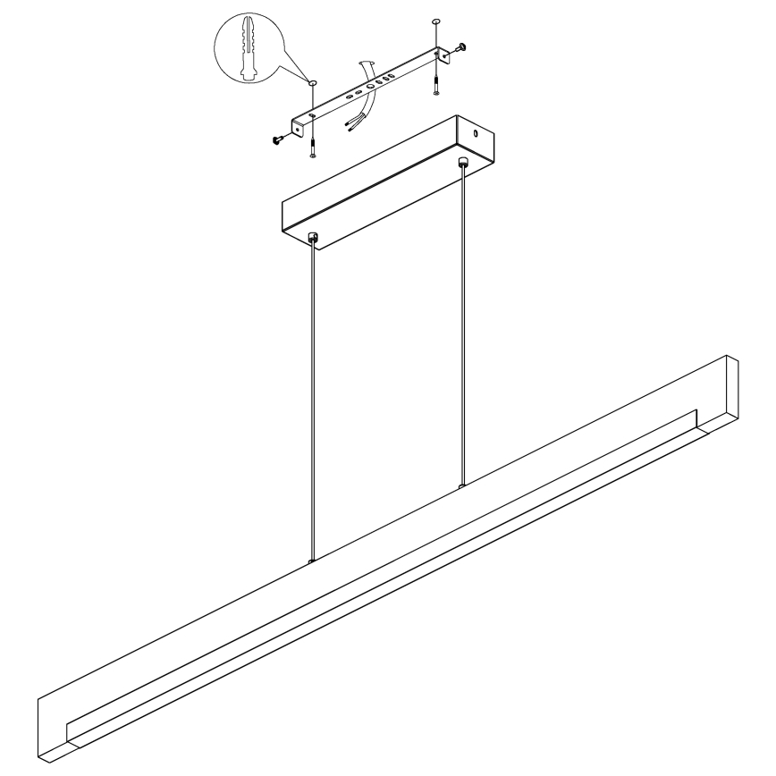 Eglo - Candelabro suspenso LED com regulação LED/25,5W/230V