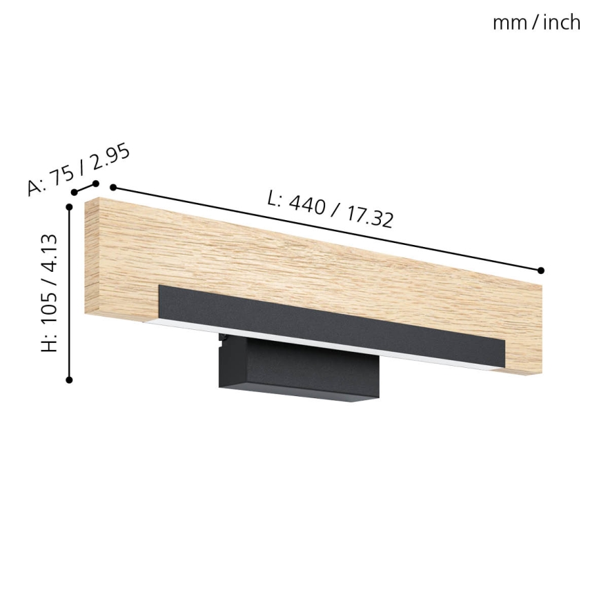 Eglo - Iluminação de parede LED LED/9,6W/230V