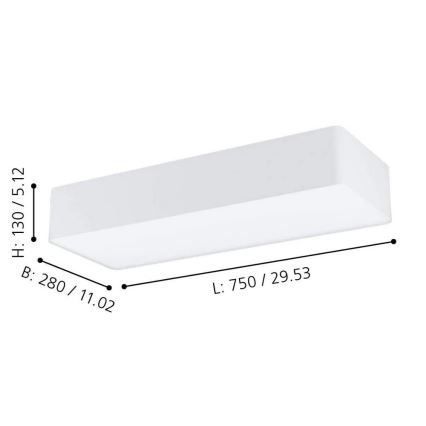 Eglo - Luz de teto 3xE27/28W/230V