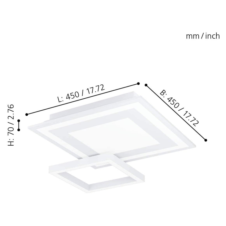Eglo - Plafon LED RGB regulável SAVATAEILA-C LED/20W/230V
