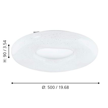Eglo - Luminária de teto LED dimmerizável LED/24W/230V + controlo remoto
