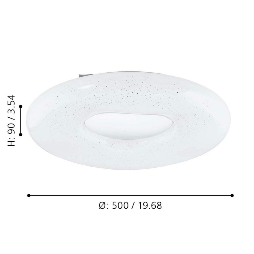 Eglo - Luminária de teto LED dimmerizável LED/24W/230V + controlo remoto