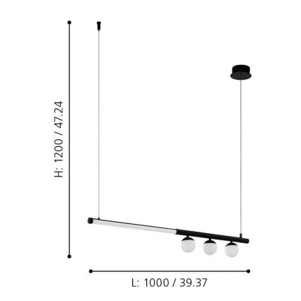 Eglo - Candelabro num fio LED LED/22W/230V