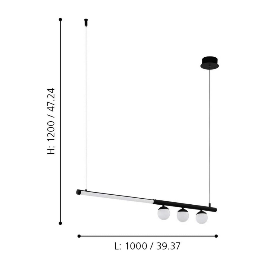 Eglo - Candelabro num fio LED LED/22W/230V