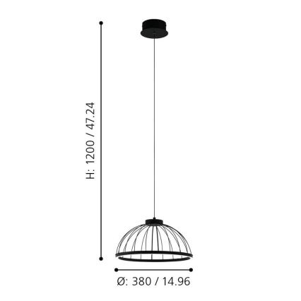 Eglo - Candelabro num fio LED LED/22W/230V