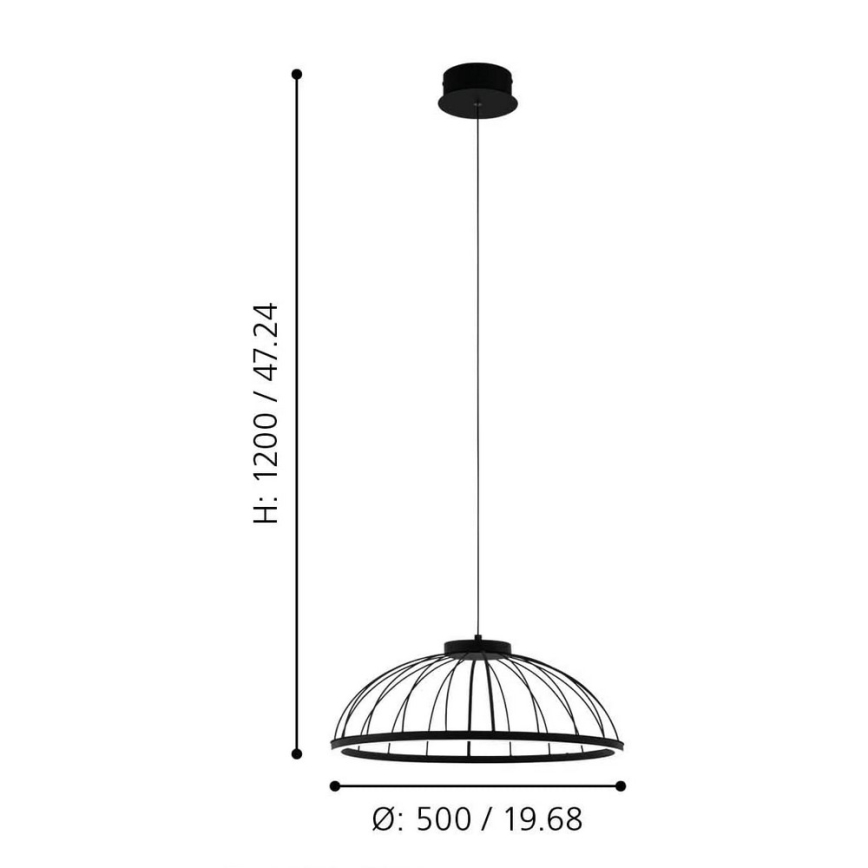 Eglo - Candelabro num fio LED LED/27W/230V