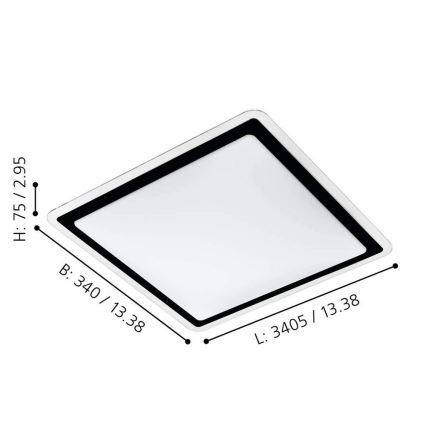 Eglo - Luz de teto LED LED/24W/230V