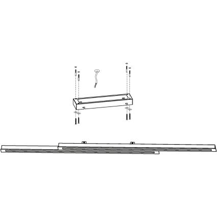 Eglo - Plafon LED RGB regulável SALITERAS-C 2xLED/10W/230V