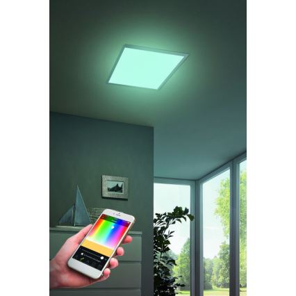 Eglo - Plafon LED RGB regulável SALOBRENA-C LED/16W/230V 30x30 cm + controlo remoto