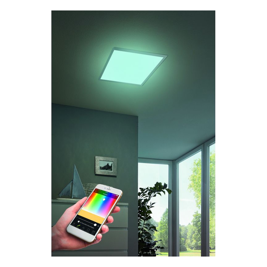 Eglo - Plafon LED RGB regulável SALOBRENA-C LED/16W/230V 30x30 cm + controlo remoto