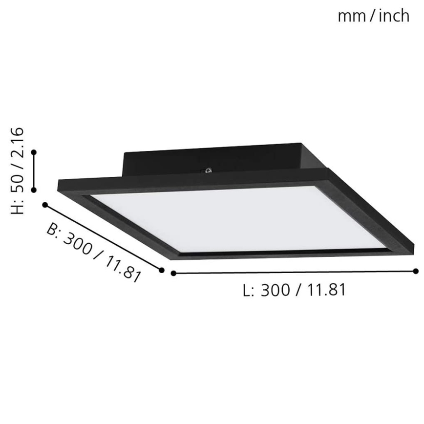 Eglo - Plafon LED RGB regulável SALOBRENA-C LED/16W/230V 30x30 cm + controlo remoto
