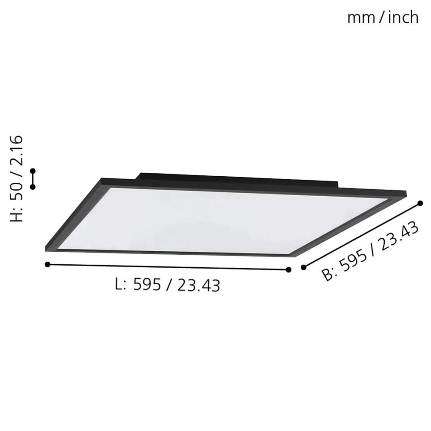 Eglo - Plafon LED RGB regulável SALOBRENA-C LED/30,5W/230V + comando à distância