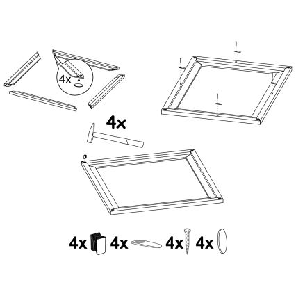 Eglo 99421 - Estrutura para candeeiro de teto SALOBRENA 300x300 mm