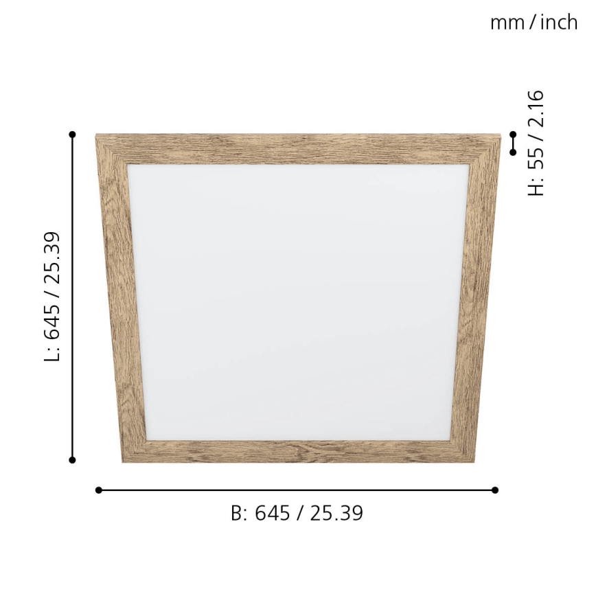 Eglo 99436 - Candeeiro de Tecto LED PIGLIONASSO LED/32W/230V 645x645 mm