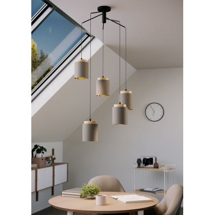 Eglo 99447 - Lustre suspenso em cabo ALBARIZA 5xE27/40W/230V, estilo aranha