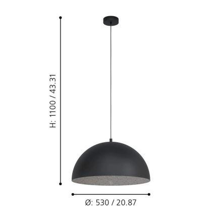 Eglo - Candelabro num fio 1xE27/40W/230V