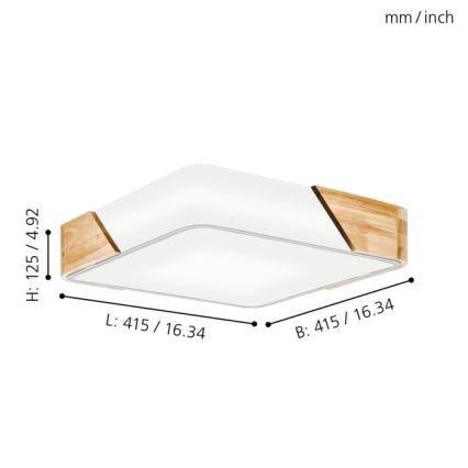 Eglo 99459 - Candeeiro de tecto GRIMALDINO 2xE27/28W/230V