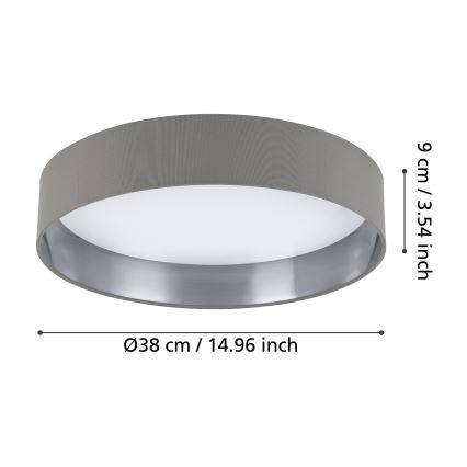 Eglo - Luz de teto LED LED/24W/230V