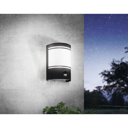 Eglo - Iluminação de parede exterior com sensor 1xE27/40W/230V IP44