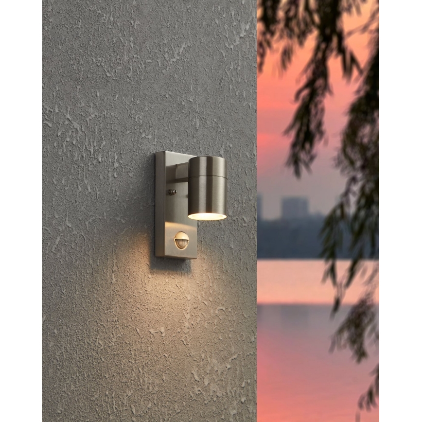Eglo - Iluminação de parede exterior LED com sensor 1xGU10/3W/230V IP44