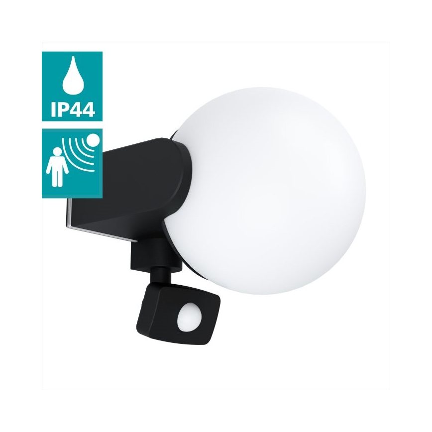 Eglo 99573 - Aplique de parede para exterior com sensor RUBIO 1xE27/15W/230V IP44