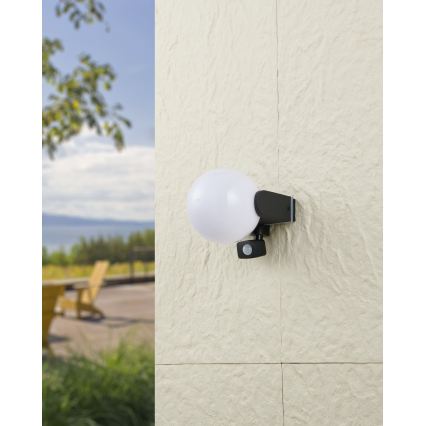 Eglo 99573 - Aplique de parede para exterior com sensor RUBIO 1xE27/15W/230V IP44