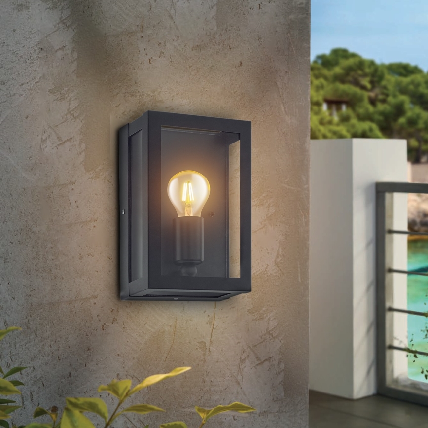 Eglo - Iluminação de parede exterior com sensor 1xE27/60W/230V IP44