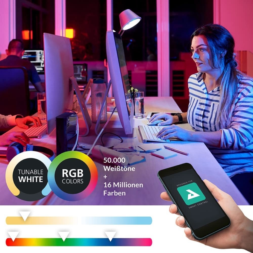 Eglo - Plafon LED RGBW regulável LED/16W/230V ZigBee