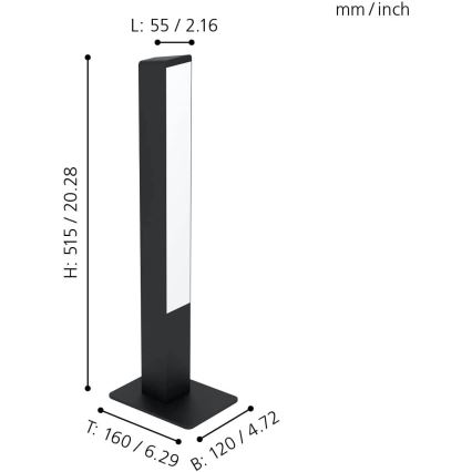 Eglo - Lâmpada de mesa LED RGBW regulável LED/16W/230V 2700-6500K ZigBee