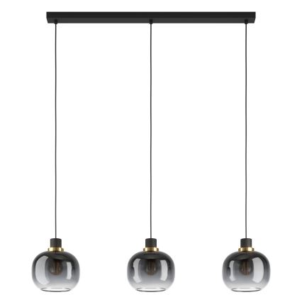 Eglo - Candelabro suspenso 3xE27/40W/230V cinzento