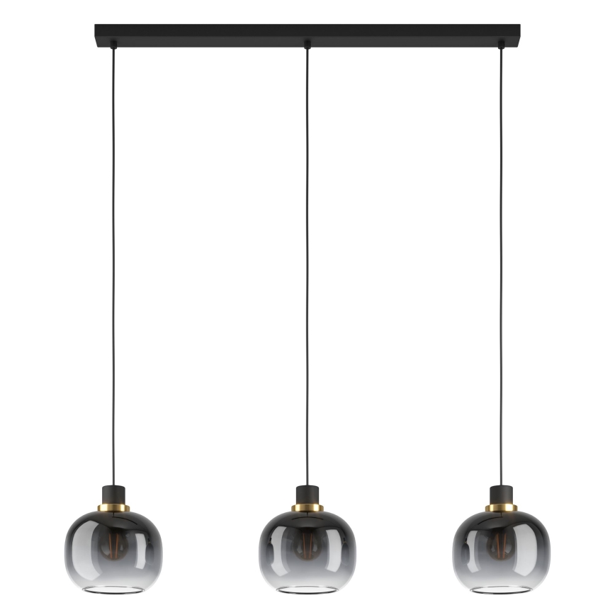 Eglo - Candelabro suspenso 3xE27/40W/230V cinzento