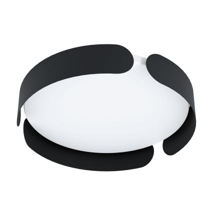 Eglo - Candeeiro de teto LED, 20 W, 230 V, Ø 37 cm, preto