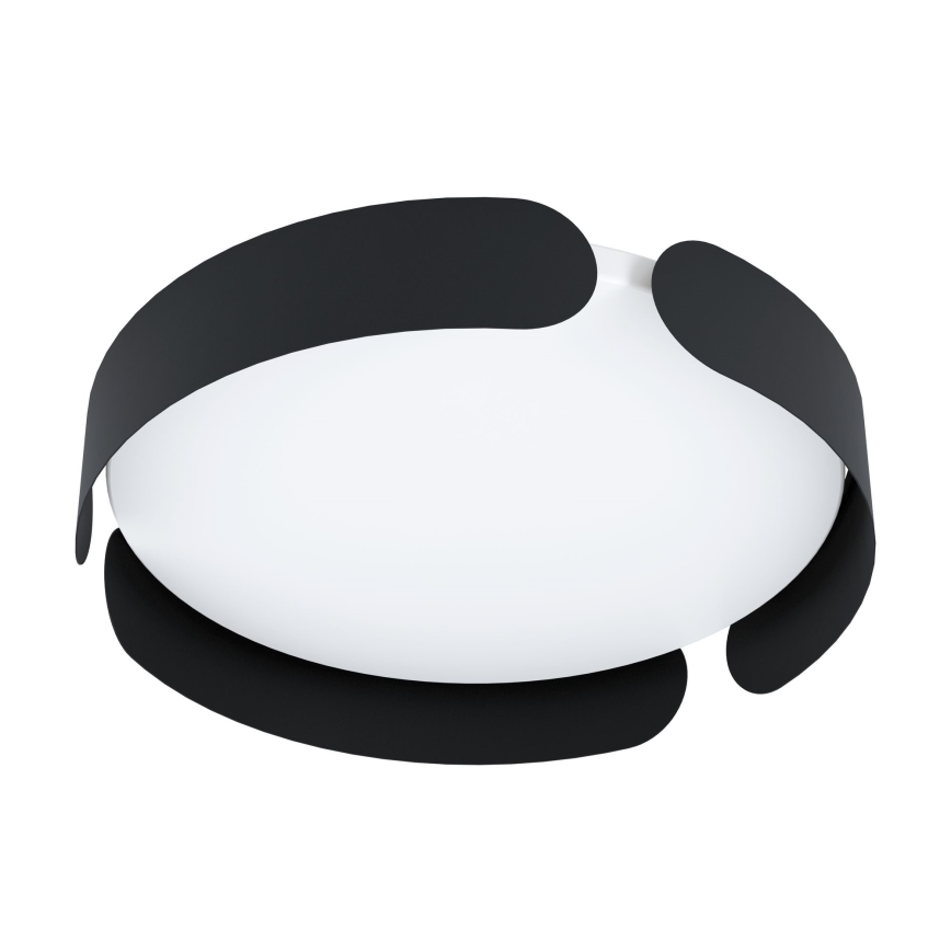 Eglo - Candeeiro de teto LED, 20 W, 230 V, Ø 37 cm, preto
