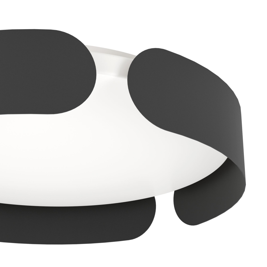 Eglo - Candeeiro de teto LED, 20 W, 230 V, Ø 37 cm, preto