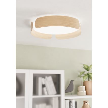 Eglo - Luminária de teto LED 20W/230V, Ø 37 cm, bege