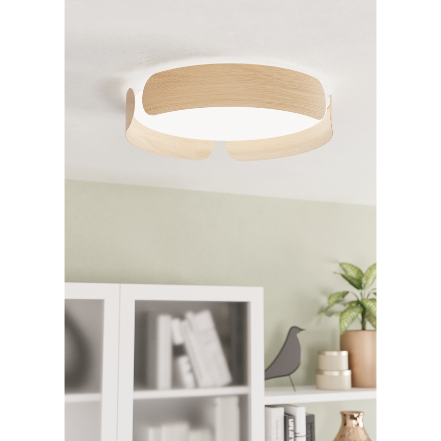 Eglo - Luminária de teto LED 20W/230V, Ø 37 cm, bege