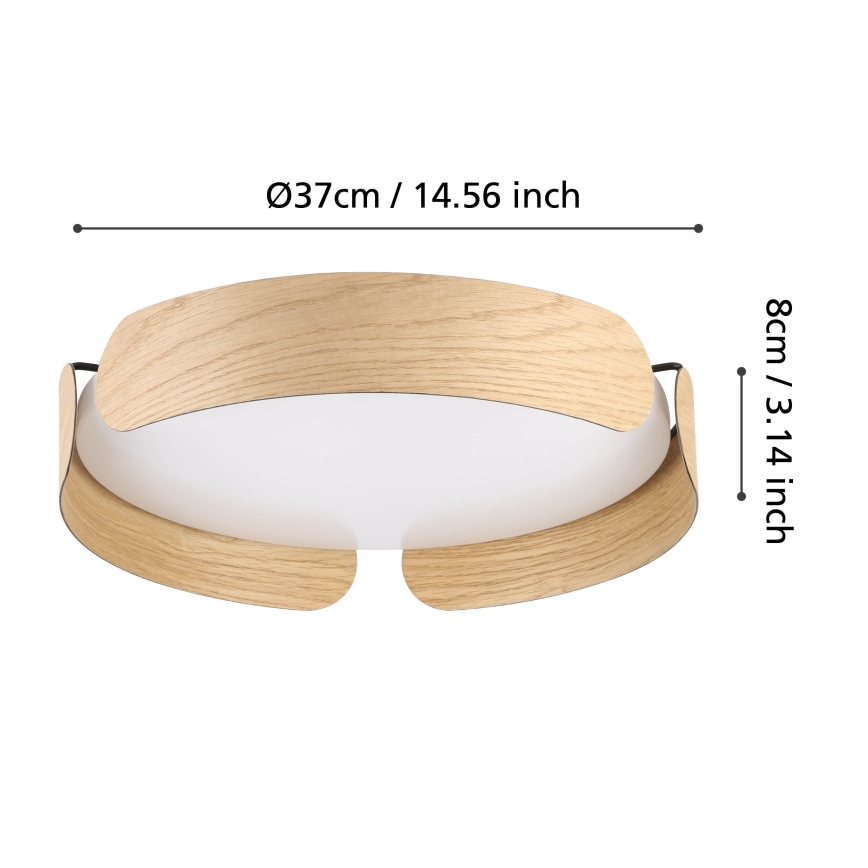 Eglo - Luminária de teto LED 20W/230V, Ø 37 cm, bege