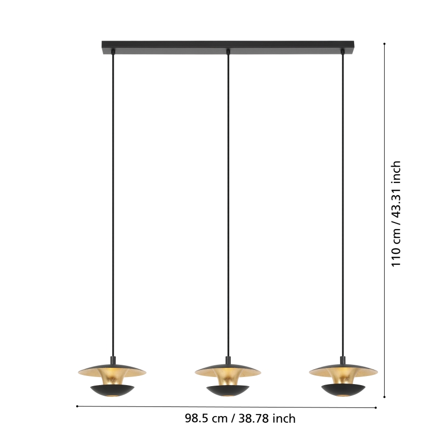 Eglo - Candelabro suspenso LED 3xGU10/4,5W/230V