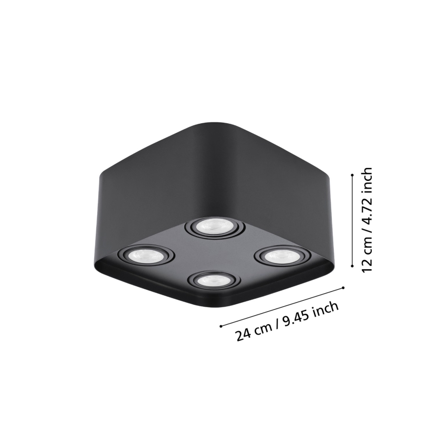 Eglo - Luminária de embutir LED RGBW regulável 4xGU10/5W/230V ZigBee