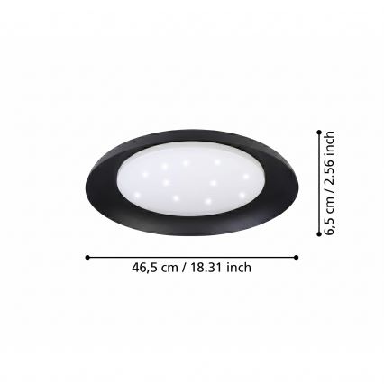 Eglo 99703 - Candeeiro de tecto LED PENJAMO LED/17,1W/230V preto