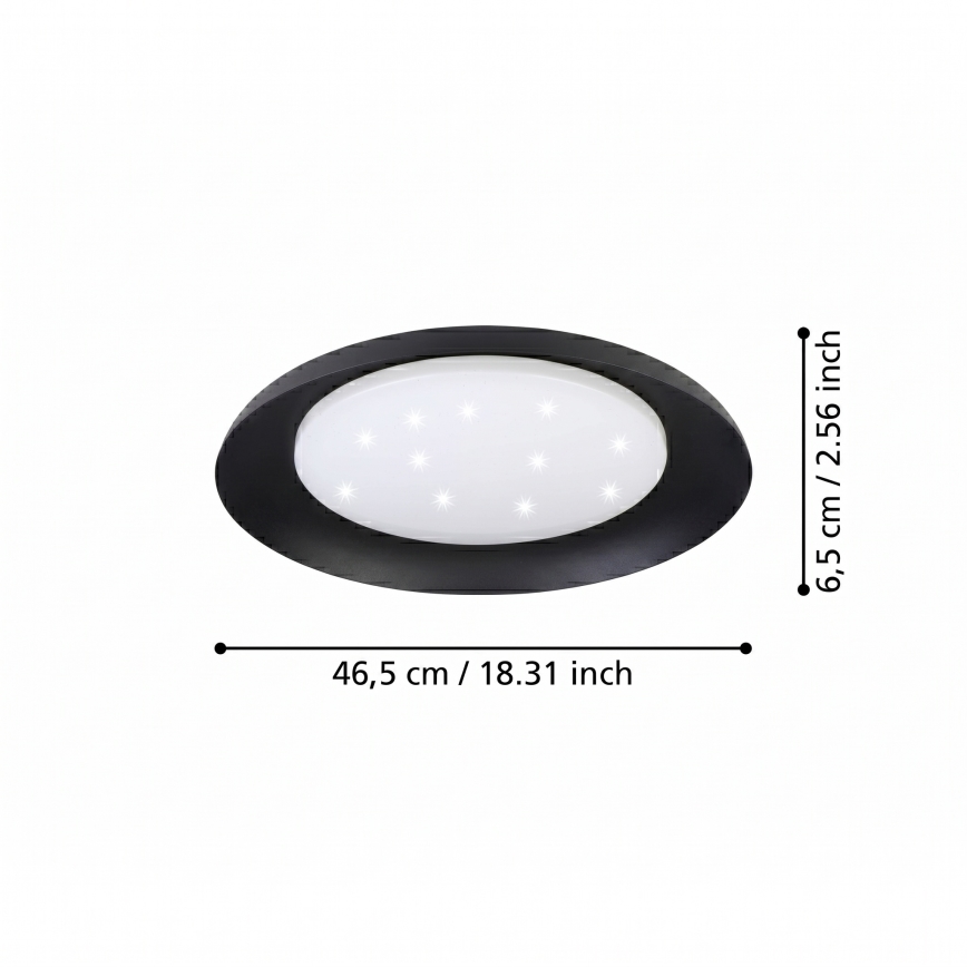 Eglo 99703 - Candeeiro de tecto LED PENJAMO LED/17,1W/230V preto