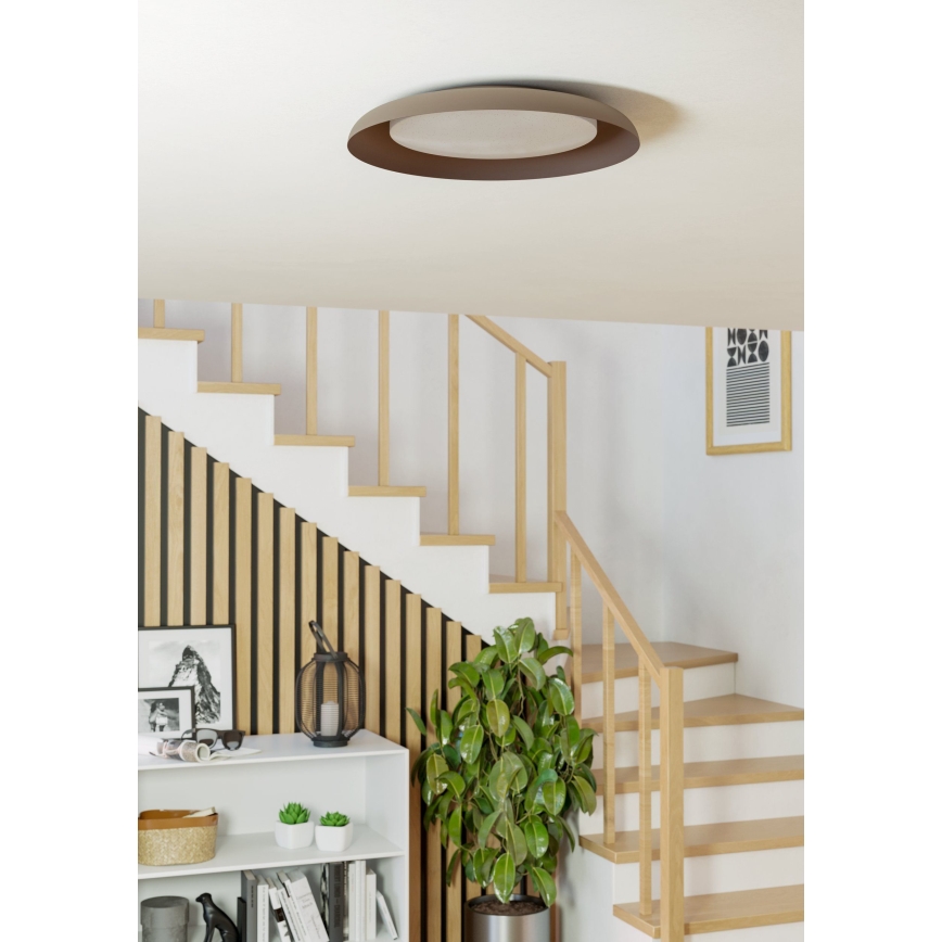 Eglo 99704 - Candeeiro de teto LED PENJAMO LED/17,1W/230V castanho