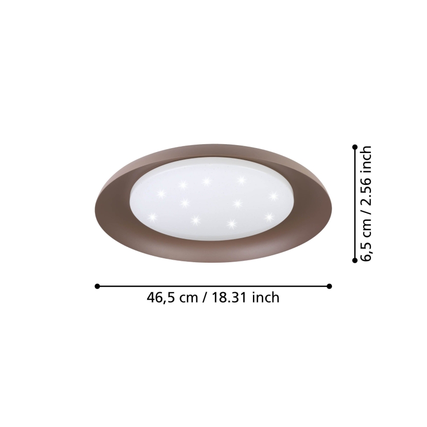 Eglo 99704 - Candeeiro de teto LED PENJAMO LED/17,1W/230V castanho