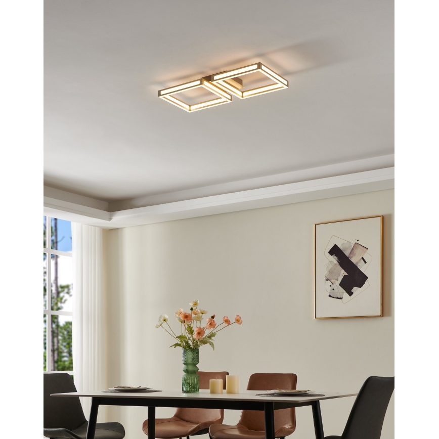 Eglo - Iluminação de teto LED 2xLED/11,2W/230V cromado mate