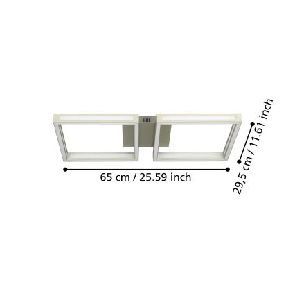 Eglo - Iluminação de teto LED 2xLED/11,2W/230V cromado mate