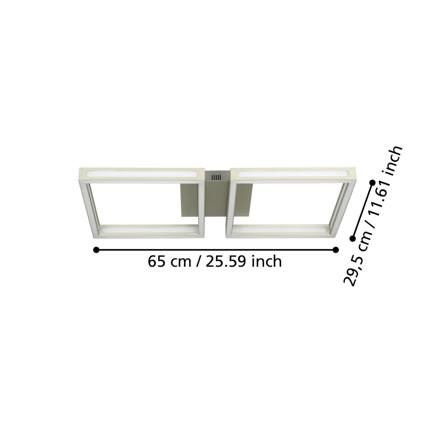 Eglo - Iluminação de teto LED 2xLED/11,2W/230V cromado mate
