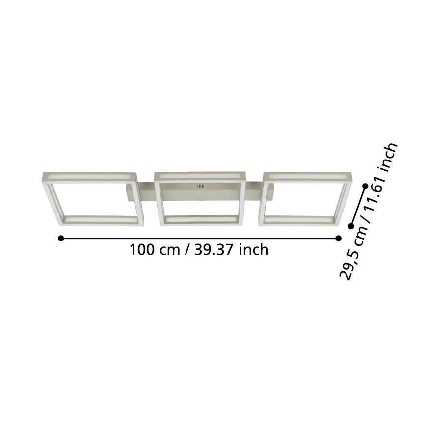 Eglo - Iluminação de teto LED 3xLED/11,2W/230V cromado mate